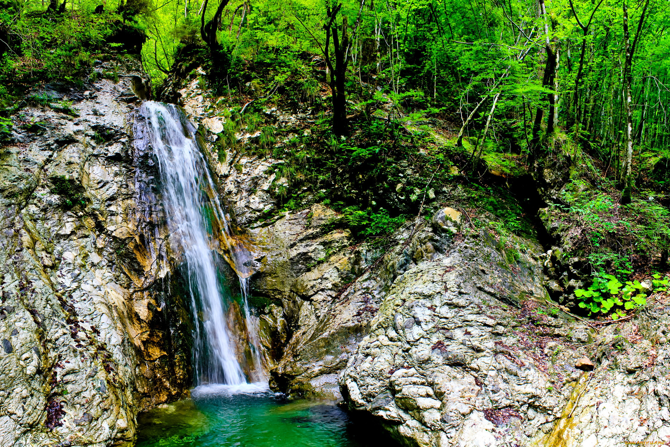 , first, ribnica, waterfall, , 